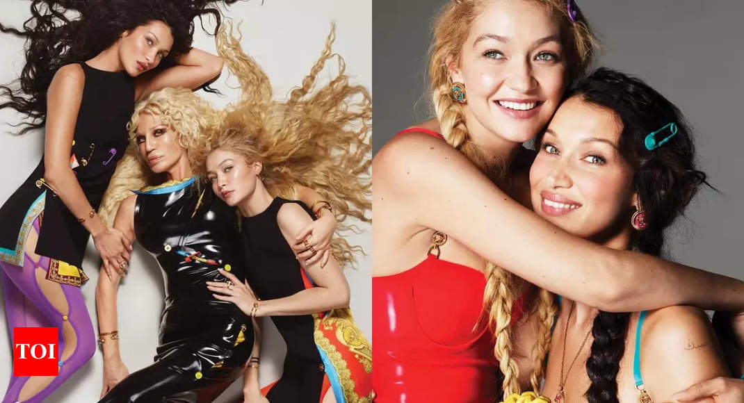 Gigi and Bella Hadid Made Versace's Latest Campaign a Latex-Clad Family  Affair