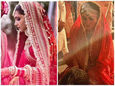 Mouni Roy-Suraj Nambiar wedding: Did the bride take cues from Deepika Padukone's bridal look?