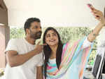 Sathish Ninasam and Rachita Ram on the set of their upcoming film Matinee