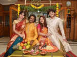Upendra, Priyanka and kids Ayush and Aishwarya for Sankranti shoot