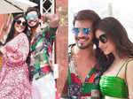 These fun-filled pictures of newlyweds Mouni Roy and Suraj Nambiar from their pool party are simply unmissable