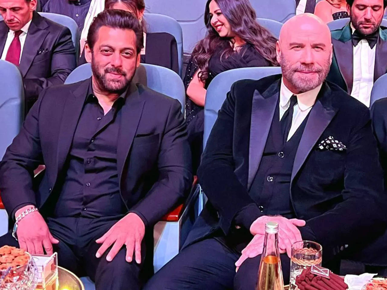 Salman Khan meets Hollywood star John Travolta in Riyadh ...