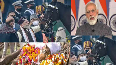PM Narendra Modi Bids Farewell to Virat, the Horse of President's