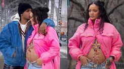 Singer Rihanna pregnant with A$AP Rocky, flaunts her baby bump for the first time