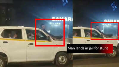 Mumbai: Viral video shows man riding on bonnet of speeding car, two ...