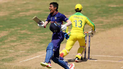 Under 19 World Cup India Outclass Australia By 96 Runs In Semis To Set Up Date With England In The Final Cricket News Times Of India