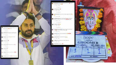 Abhishek Bachchan announces 'Ghoomer' on his birthday, Amitabh Bachchan, Navya Naveli, Esha Deol among others extend their best wishes to birthday boy