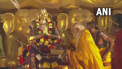 Hyderabad: PM Modi inaugurates 216-feet tall 'Statue of Equality' commemorating 11th-century Bhakti Saint Ramanujacharya