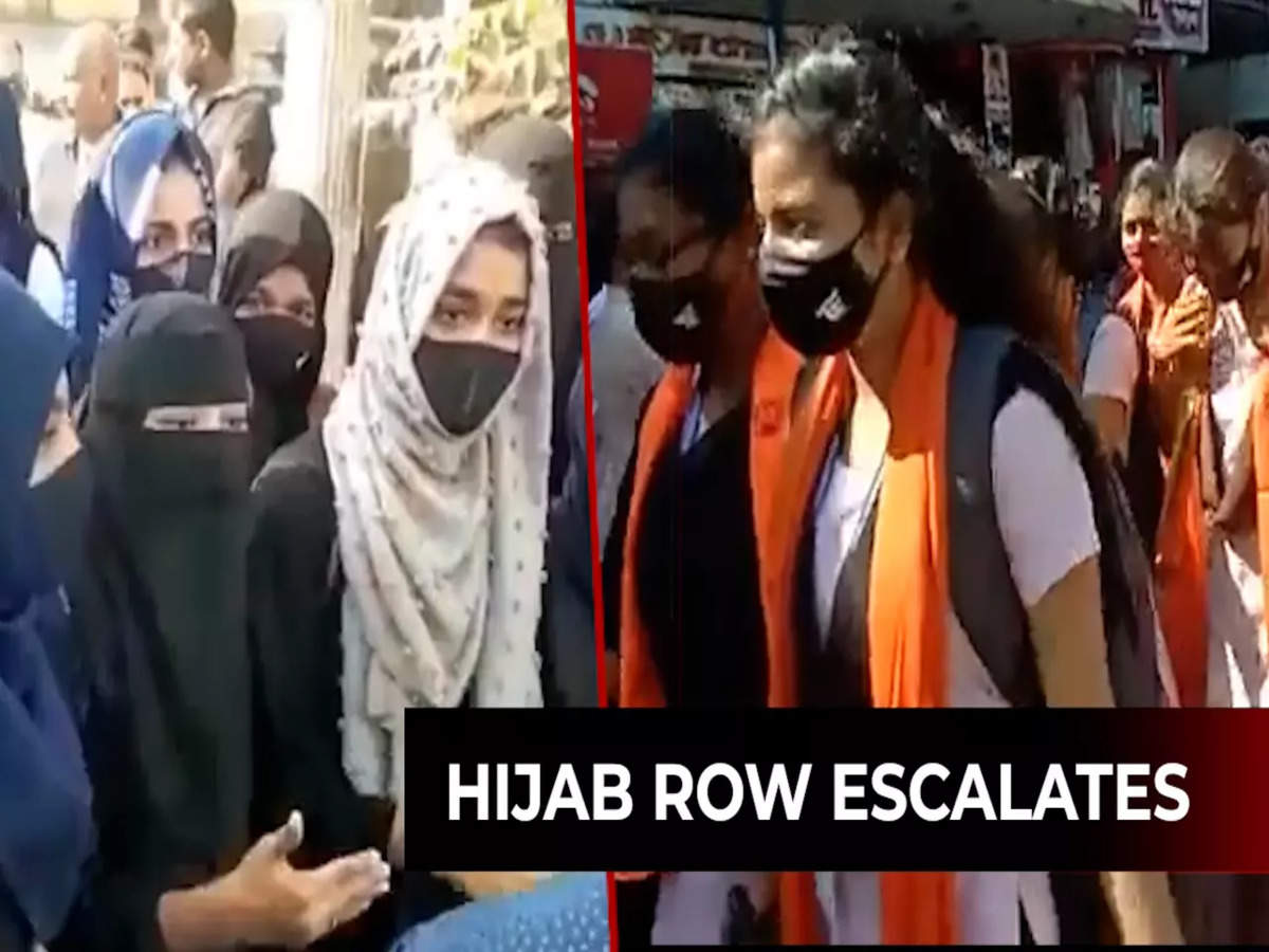 Karnataka As Muslim girls demand entry into classrooms with hijab, Hindu students say they will wear saffron scarves TOI Original photo