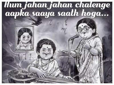 'Hum jahan jahan chalenge aapka saaya saath hoga...': Amul pays heartfelt tribute to Lata Mangeshkar with a monochromatic post