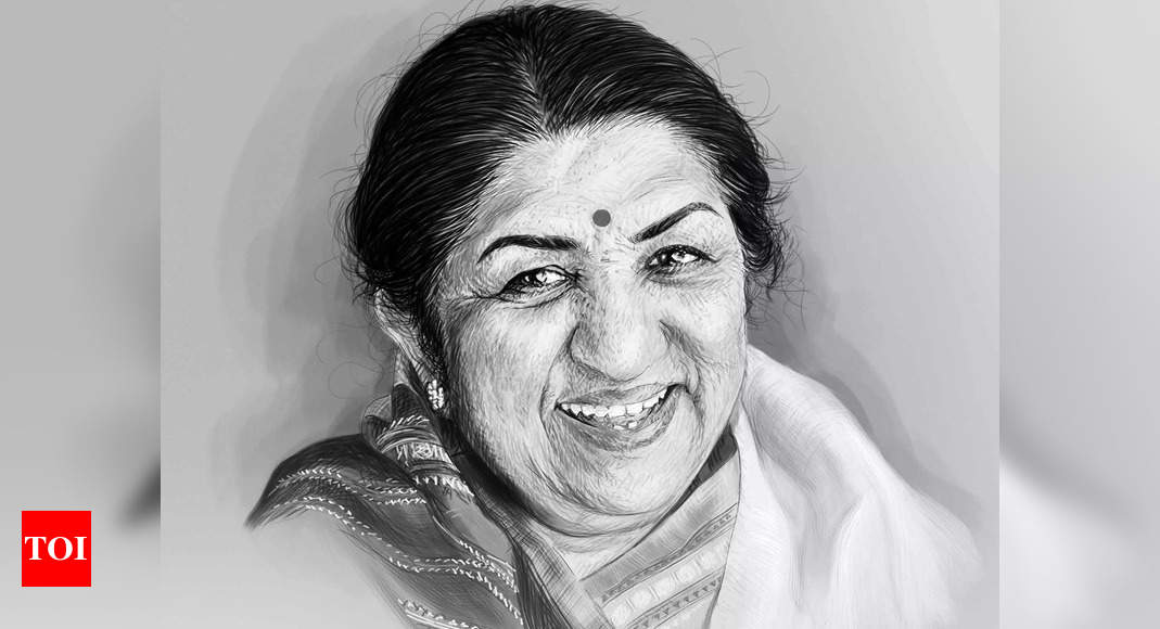 Lata Mangeshkar Drawing by Akash Ranjan | Saatchi Art