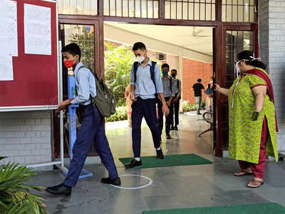 Schools reopen for classes 9-12 in Delhi