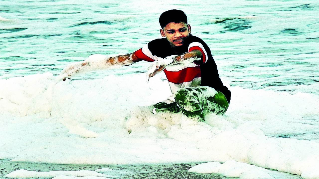 Toxic Foam Triggered By Sewage Outflow Covers Marina Beach