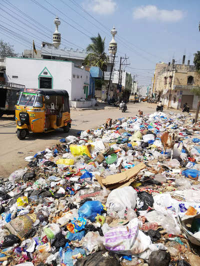 Garbage On Hassan Nagar Road Leave Residents Times Of India