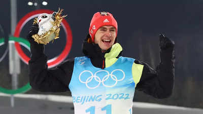Winter Olympics: Germany's Geiger wins normal hill gold with stunning comeback