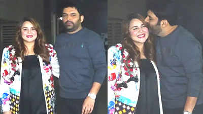 Netizens mock Kapil Sharma as he kisses his wife Ginni Chatrath at Deepika Padukone's movie screening
