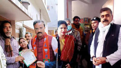 Canvassing Peaks As Nominees Go Door To Door To Woo Voters Lucknow News Times Of India