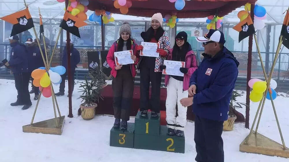 Uttarakhand Auli winter sports competition in photos The Times of India