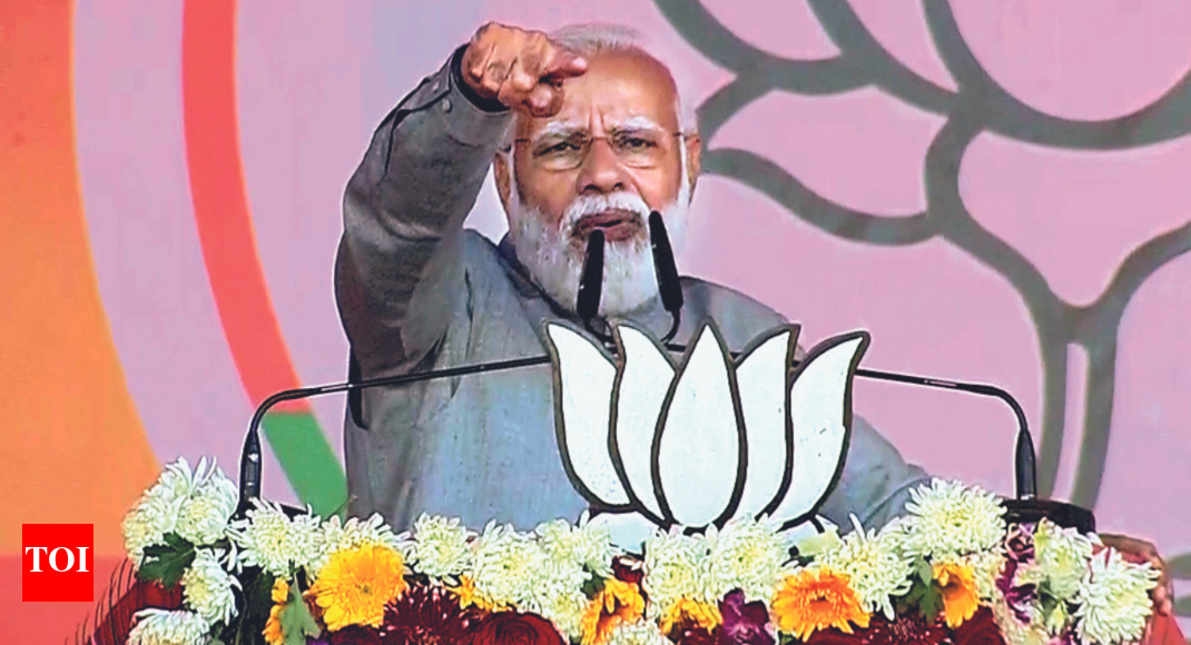 Claiming Grand Poll Opening, Modi Raises Law & Order Pitch | Lucknow News -  Times of India