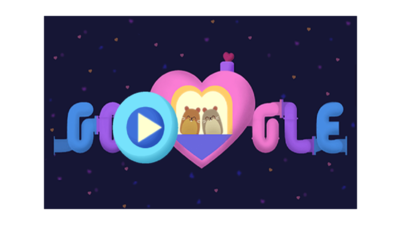 Google celebrates Valentine's Day with 3D doodle; puzzle game that helps users to reunite pair of hamsters