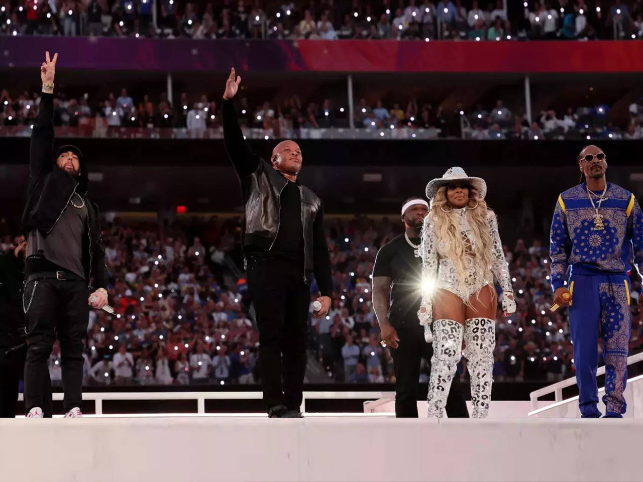 Super Bowl LVI Halftime Show: Eminem kneels, Snoop Dogg, Dr Dre, 50 Cent,  Mary J. Blige and Kendrick Lamar unite for high-wattage hip-hop show