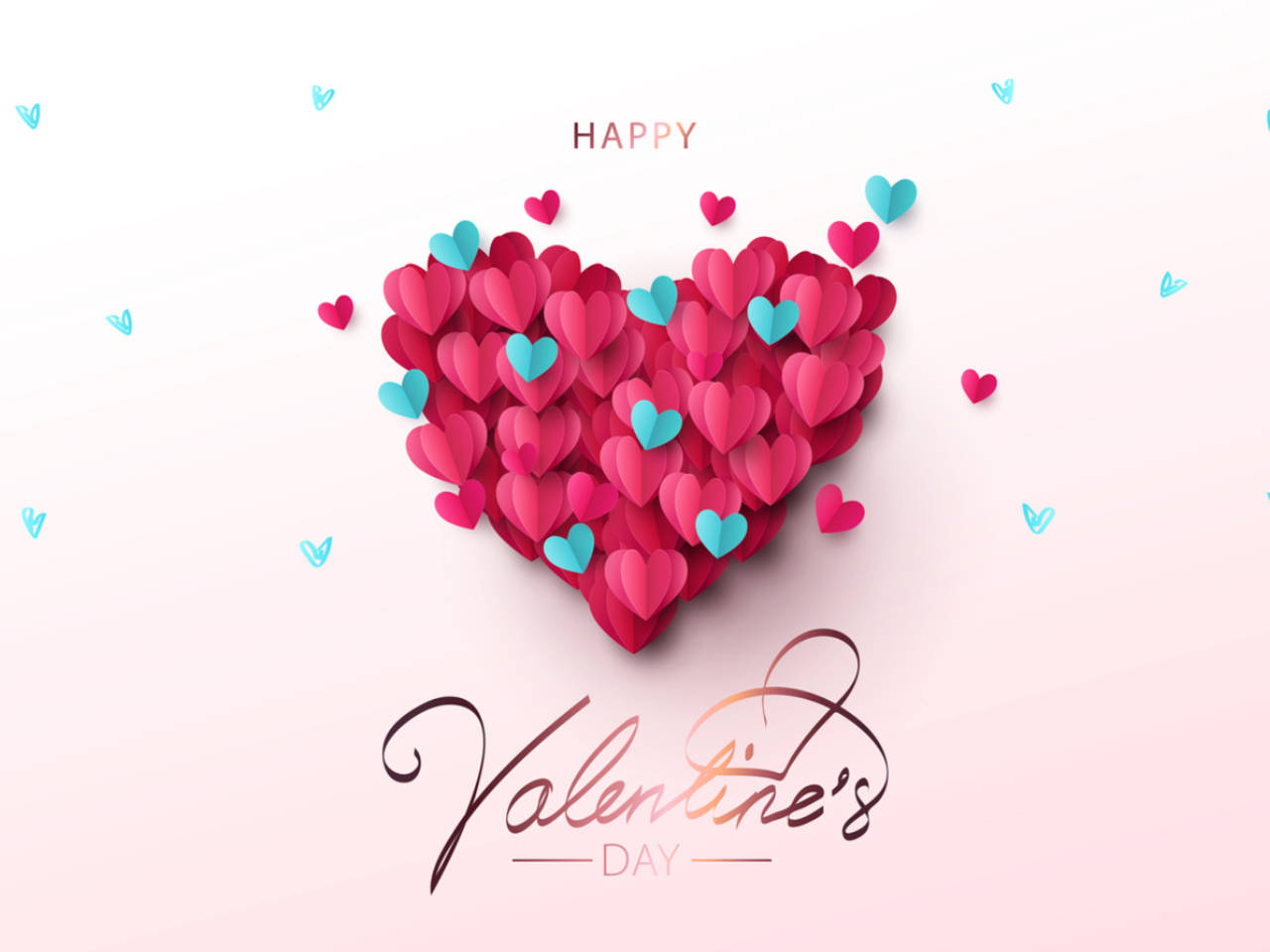 Happy Valentine's Day Wallpaper 4K, Love heart, Letters, #3605