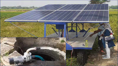 IIT Bhubaneswar developed mobile solar pumps distributed among farmers |  Bhubaneswar News - Times of India