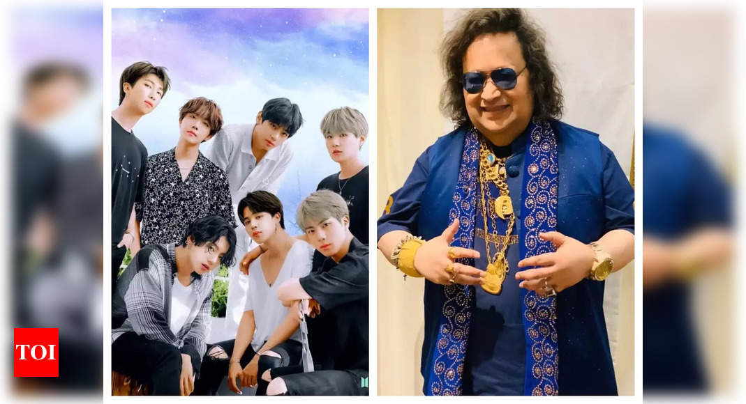 BTS stars V, Jimin, Jin, Suga, J-Hope, RM, and Jungkook dancing to Bappi Lahiri’s ‘Pag Ghunghroo Baandh’ song is a perfect tribute to the late ‘Disco King’ – Watch video – Times of India