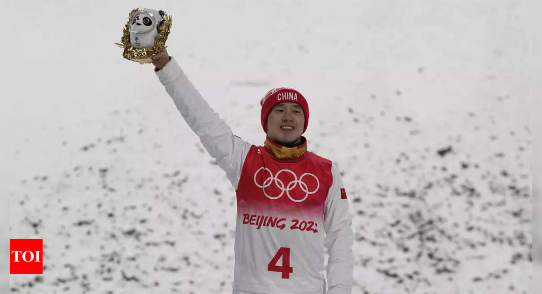 Winter Olympics: Qi Guangpu completes Chinese aerials double gold ...