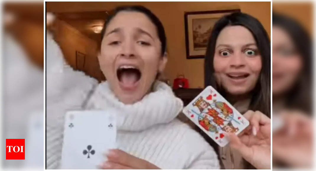 Alia Bhatt plays a fun card game with sister Shaheen as she promotes ‘Jab Saiyaan’ song from ‘Gangubai Kathiawadi’- Watch – Times of India