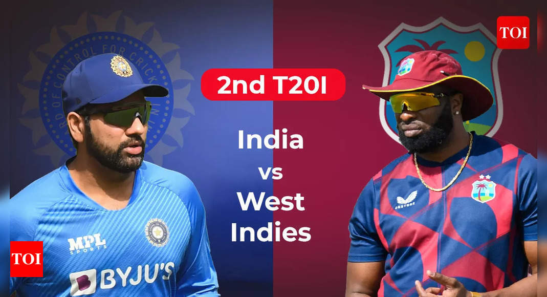 Live Cricket Score, IND vs WI 2nd T20I: West Indies win toss, opt to bowl against India  – The Times of India : West Indies, on the other hand will welcome back Jason Holder, who played an important role in the side’s 3-2 series win against England. The all-rounder, who is capable of making a difference both with the ball and bat, missed the first T20I after being hit on the chest during a practice session.