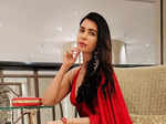 Former Miss India Ankita Shorey looks radiant in a red ruffled saree in these dreamy pictures