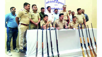 Two arrested under Arms Act, 10 weapons recovered