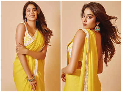Janhvi Kapoor stuns in a gorgeous yellow saree; fans go 'wow'