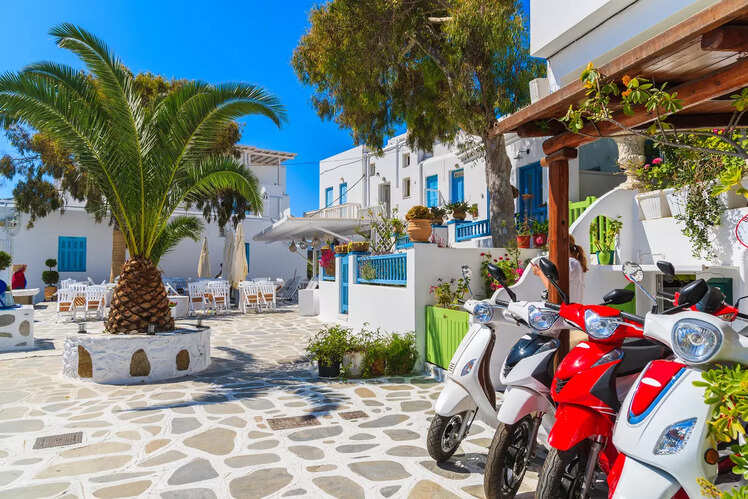 Rent a moped to explore the island