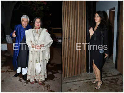 Photos: Javed Akhtar, Shabana Azmi, Rhea Chakraborty Attend Farhan ...