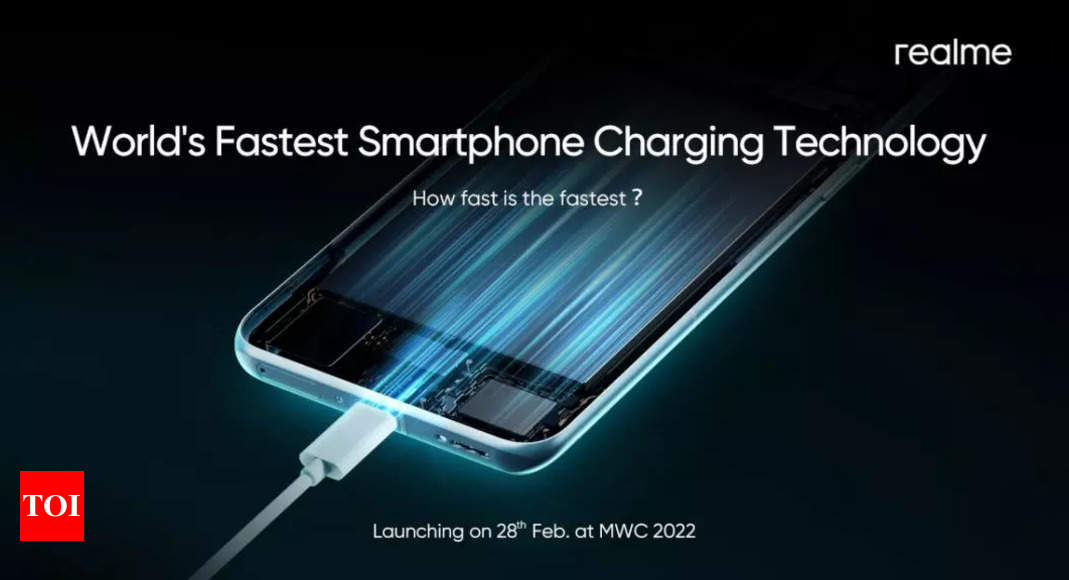 Realme to introduce world’s fastest smartphone charging technology at MWC 2022 – Times of India