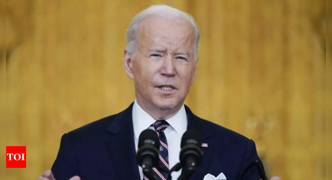 biden:  US President Joe Biden sanctions Russia and its elites, cutting off western financing and access to markets – Times of India