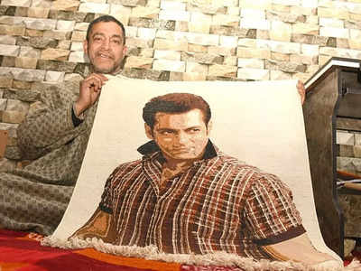 Expecting hand holding of Kashmiri carpet weavers, Muhammad Hussain Bhat wove Salman Khan's image in silk