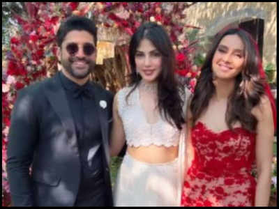 Rhea Chakraborty shares pictures from Farhan Akhtar and Shibani Dandekar's wedding; says, 'Finally learnt how to live in the now'