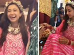 From golden red lehenga to pre-wedding dresses, Ambani ‘Bahu’ Khrisha Shah steals the show in these dreamy wedding pictures