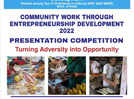 IMED recently organised 'Community Work Entrepreneurship Development Presentation Competition