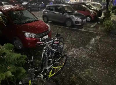 Watch: Delhiites share videos of rare hailstorm in city