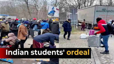 Ukraine crisis: Endless walk for hours, freezing night, Indian students stranded at Poland border