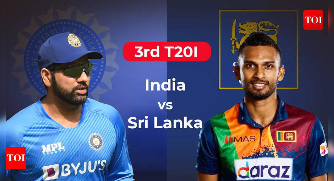 Live Cricket Score, IND vs SL 3rd T20I: India eye clean sweep; Sri Lanka look for consolation win  – The Times of India
