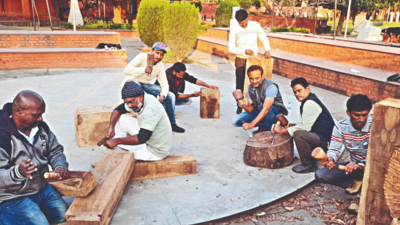 Carving hope: Sculptors converge in Chandigarh for first time after pandemic