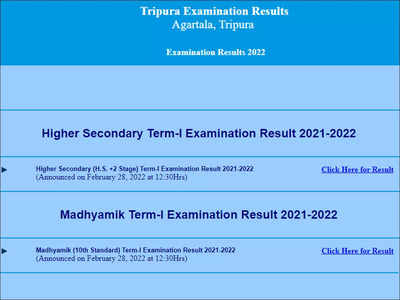 TBSE Term 1 Result 2021-2022 for Class 10th & 12th announced at tbresults.tripura.gov.in - Check here