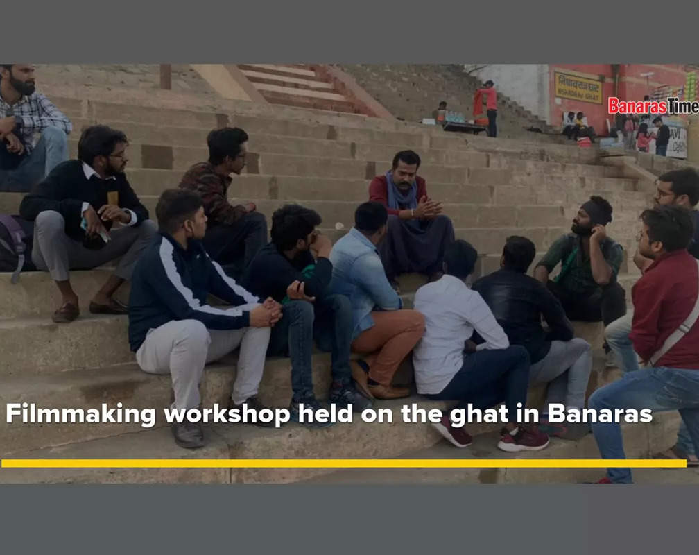 
Filmmaking workshop held on the ghat in Banaras
