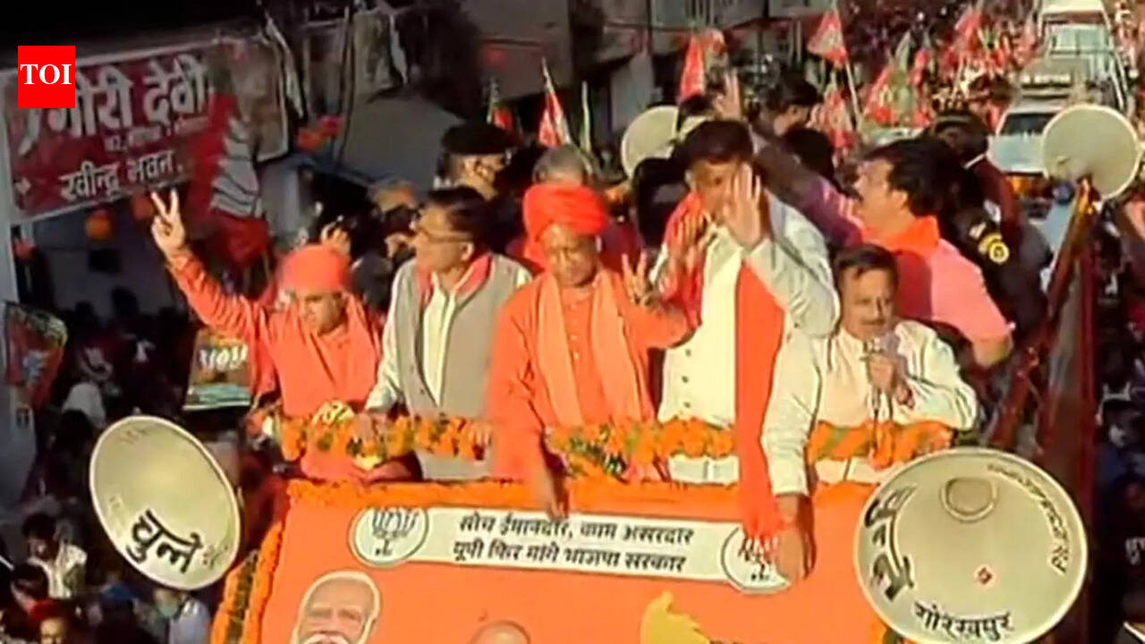 UP Polls: CM Yogi holds massive roadshow in Gorakhpur