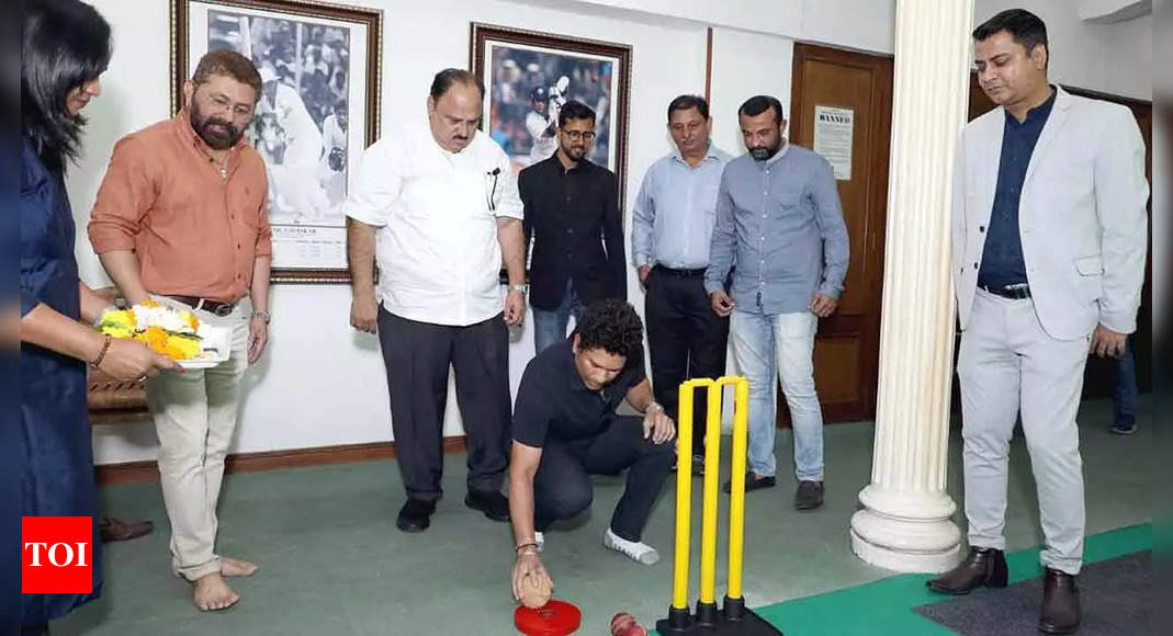 Sachin Tendulkar ‘inspects’ BKC academy | Cricket Information – Occasions of India